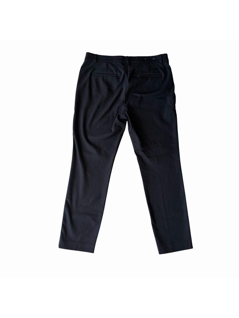 LOFT Women’s Black Flat Front Solid Dress Pants Skinny Leg Stretch Pockets - Picture 2 of 8